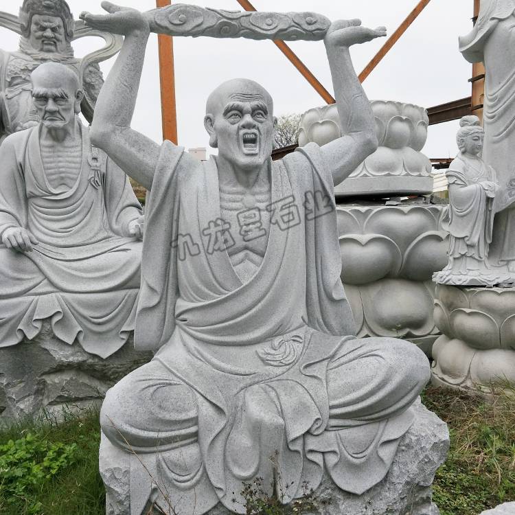 十八罗汉石雕像石雕十八罗汉浮雕图片18罗汉石雕一套多少钱
