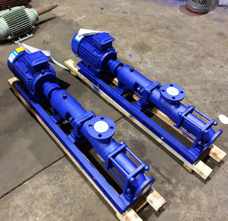 不锈钢螺杆泵g602型浓浆泵蓝色单螺杆泵压滤机入料泵