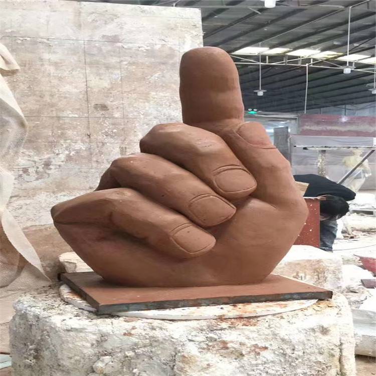 手掌雕塑造型广场中心创意玻璃钢雕塑摆件手雕塑泥稿