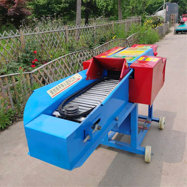 小型玉米秸秆揉丝机喂牛用铡草揉丝机多功能铡草揉丝一体机