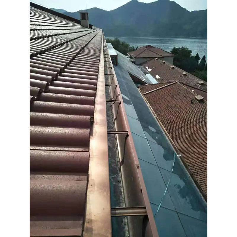 铝合金天沟排水管 彩铝定制屋檐接水槽 高层建筑用彩铝9英寸天沟