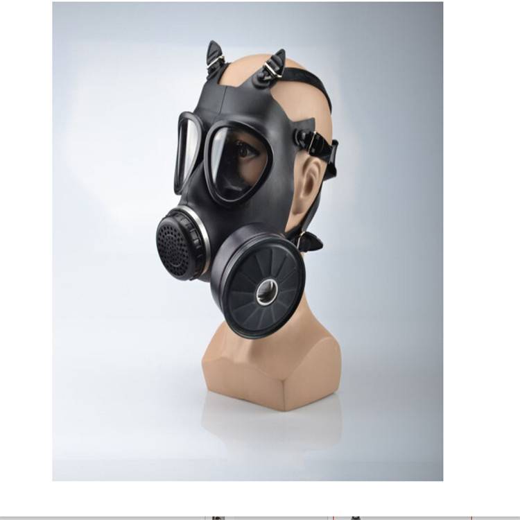 87式防毒面具fmj05型鬼脸式防化罩头戴式橡胶全脸罩过滤罐面具