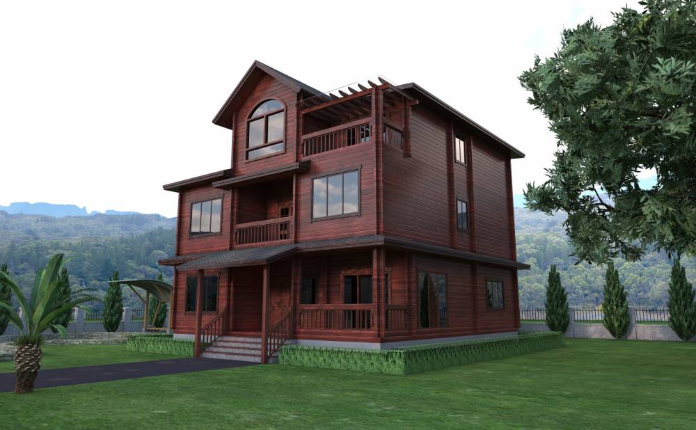 防腐木别墅木屋防腐木房屋防腐木小木屋