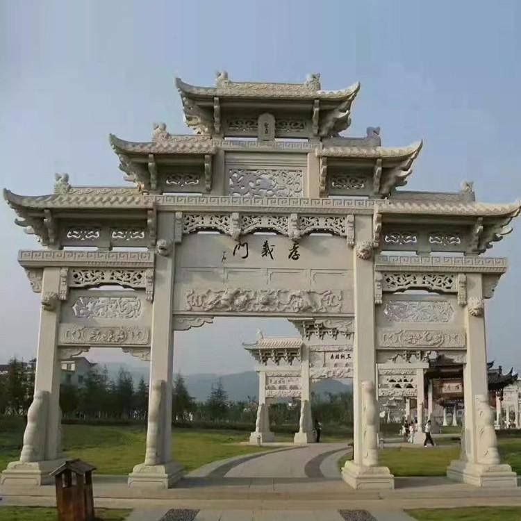 村庄牌坊家族宗祠石牌坊图片大全及注意事项