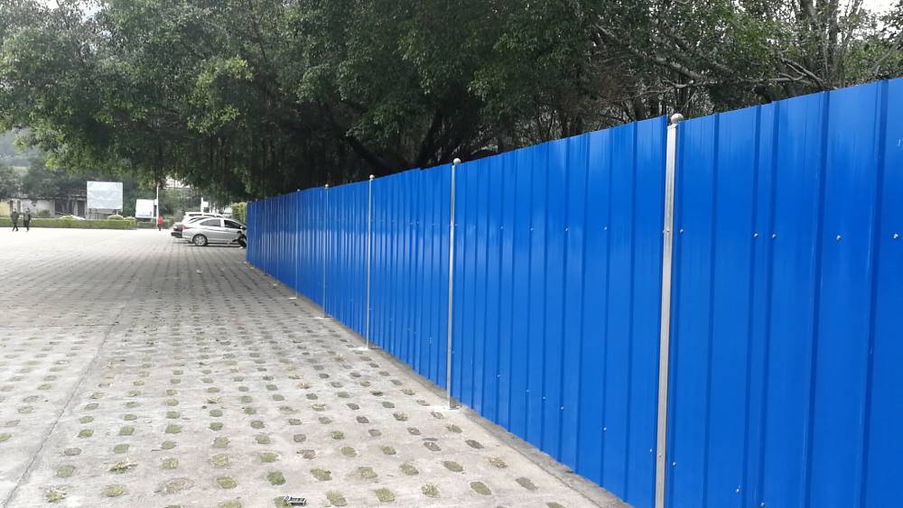 施工建筑铁皮围挡马路施工临时彩钢瓦围街板