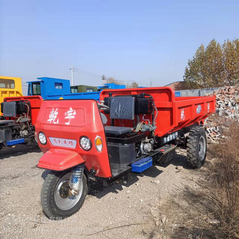 18马力柴油农用车工地翻斗三轮车拓邦工程液压翻斗三轮车