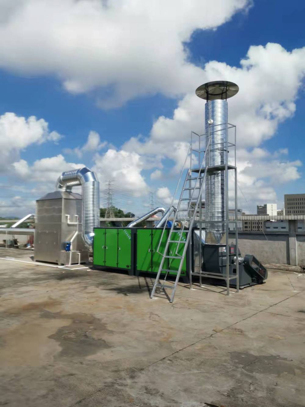 喷涂废气处理气旋塔二级活性炭吸附