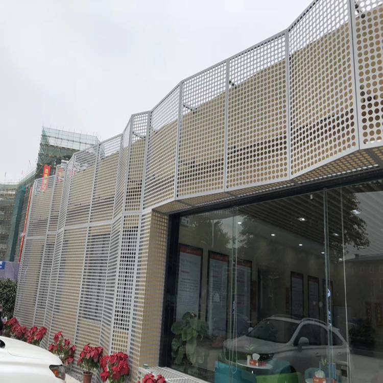 门头冲孔铝单板包柱穿孔铝单板幕墙主体冲孔铝板厂家