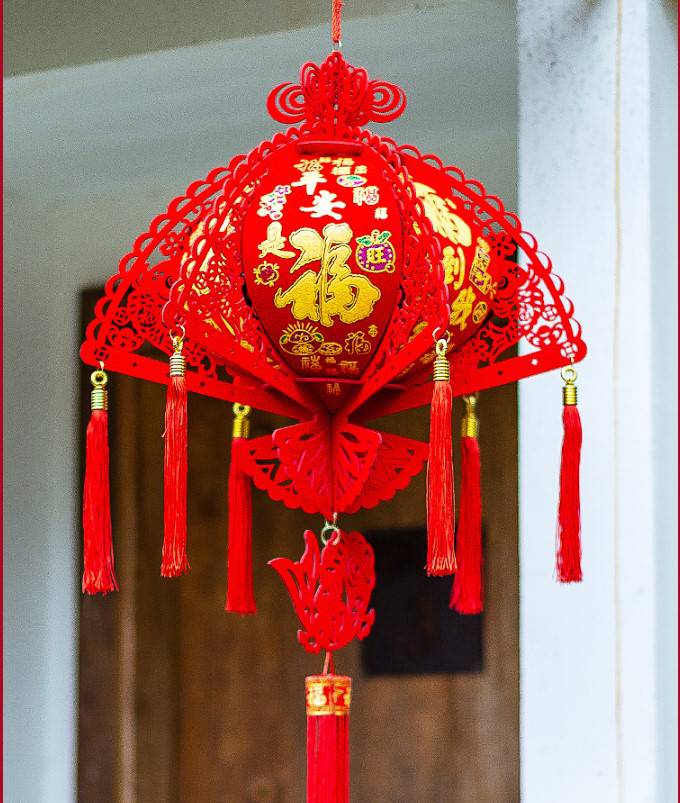 灯笼春节日布置展开形状不规则形制作方法纯手工货号各色加工定制否