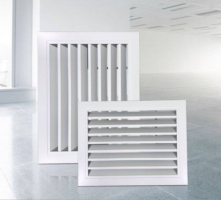 湖南邵阳市格栅风口铝合金格栅风口单层双层百叶空调出风口室外排风口