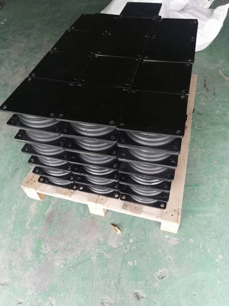 夹钢板橡胶减震垫橡胶夹钢板橡胶减震器钢板夹层橡胶垫