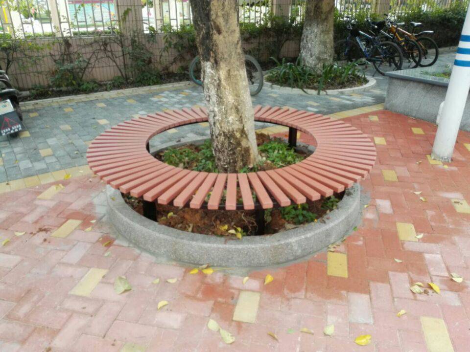 天鑫园林户外圆形树池坐凳塑木圆形树池坐凳景区圆形树池坐凳