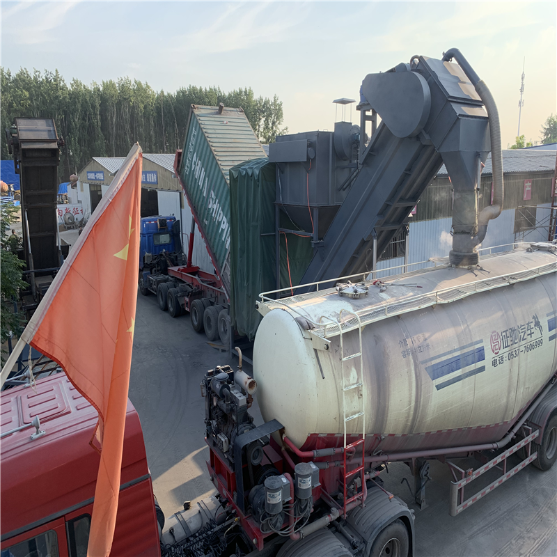 广西集装箱水泥粉卸车设备可移动式厢车卸车机粉煤灰卸车机