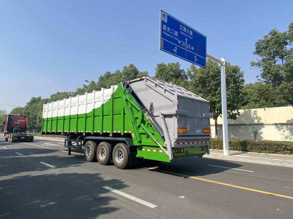 45立方压缩式垃圾半挂车24吨25吨长途运输大型垃圾车