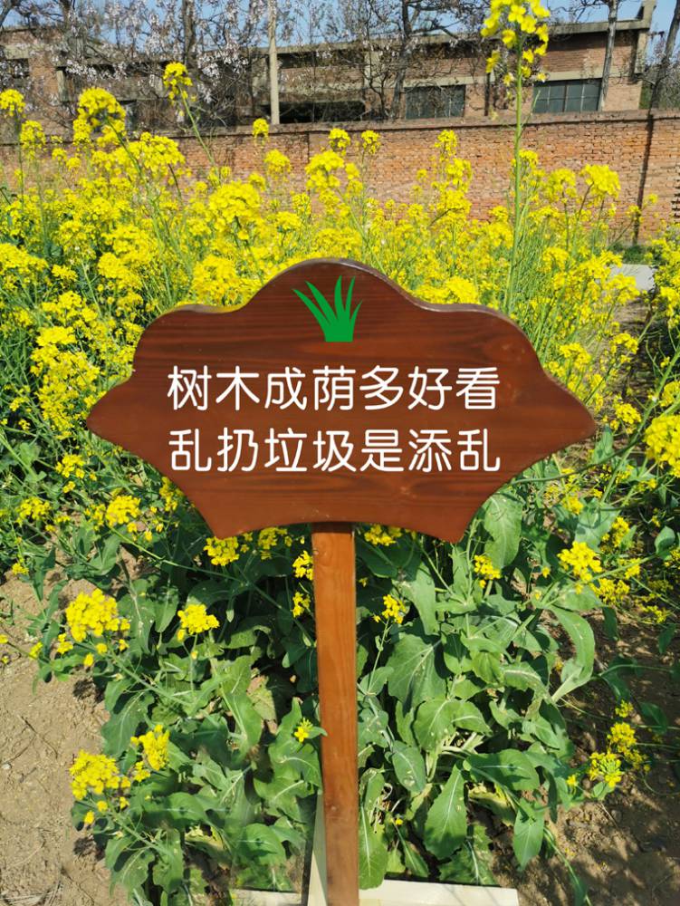 防腐木木质牌花草牌提示牌定做众成标识