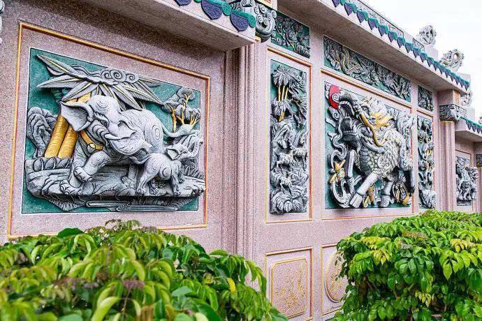 麒麟石雕照壁寓意祠堂大门照壁潮汕祠堂石雕