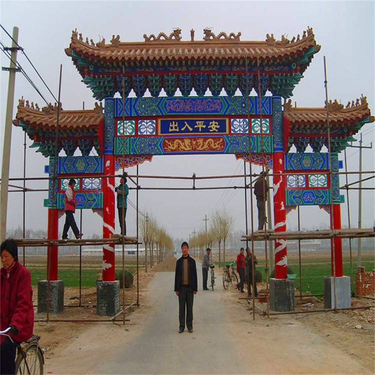 大同 仿古牌坊牌楼 三门五楼简易牌坊 现货供应 清秀园林