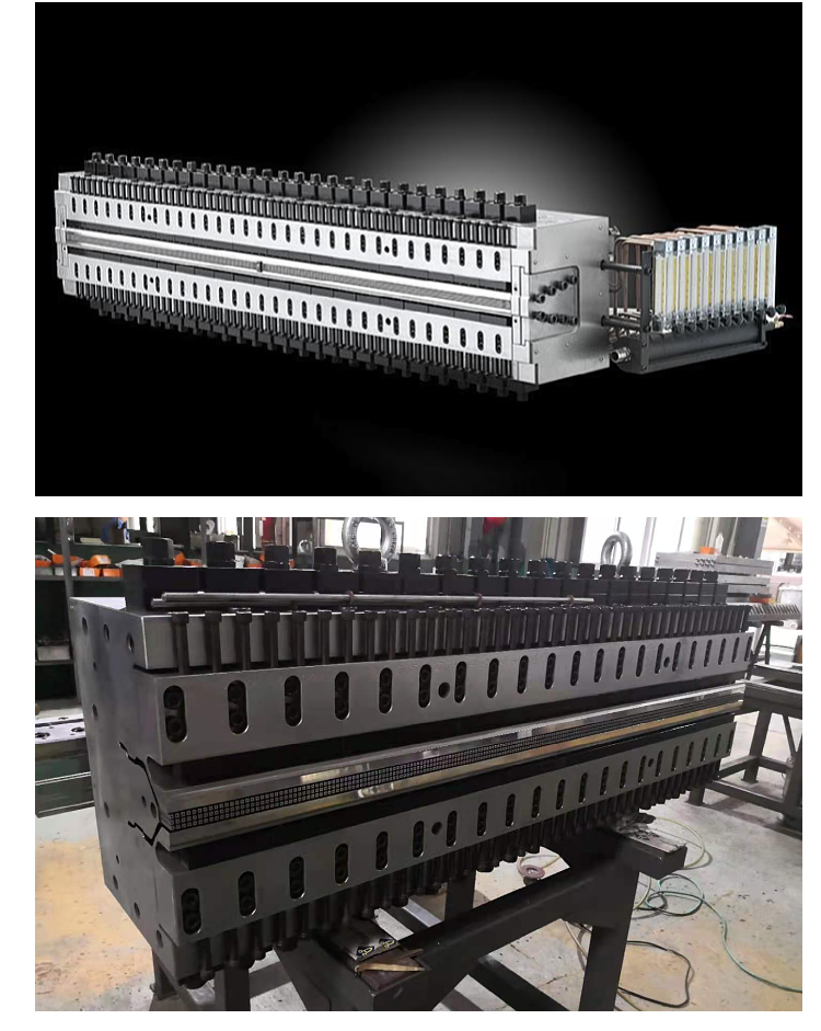 一出二建筑模板pc中空梯型瓦模头pp格子板上下模口桥梁工程用