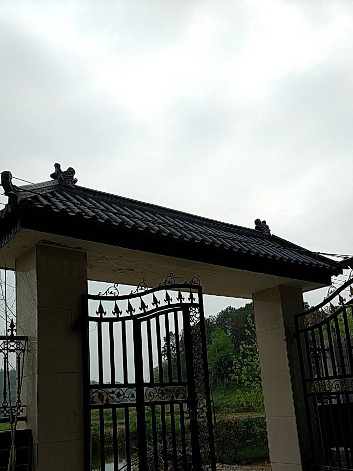 东莞塘厦树脂瓦屋顶塑料仿古瓦树脂小青瓦围墙瓦门头瓦