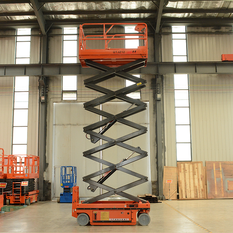 天泽铝合金升降机电动液压登高机高空作业车梯移动式升降平台小型