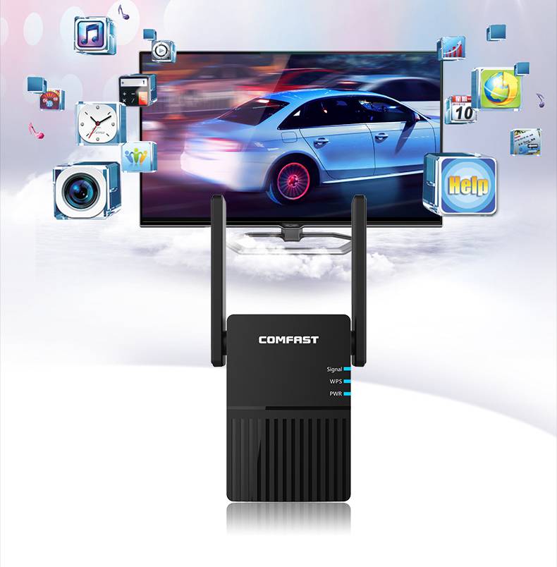 comfastcfac1200wifi信号放大器1200m双频中继器5g无线