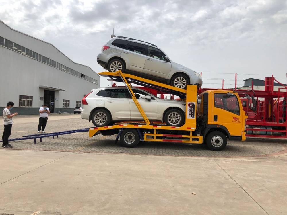 福田欧马可二位板轿运车小板托运2位轿运车国六蓝牌轿运车可加后托臂