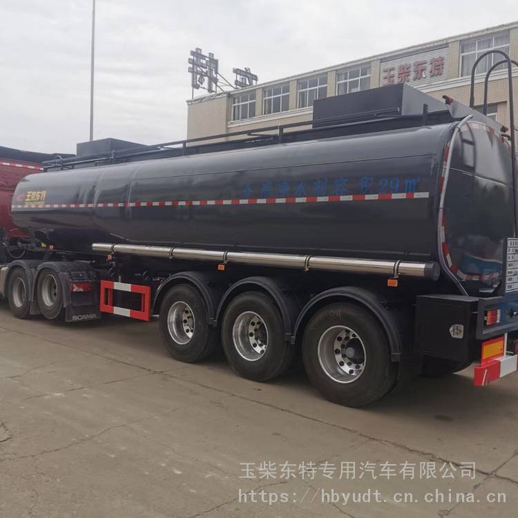 聚合氯化铝铁液罐车 玉柴东特33方普货防腐运输半挂全国可上户