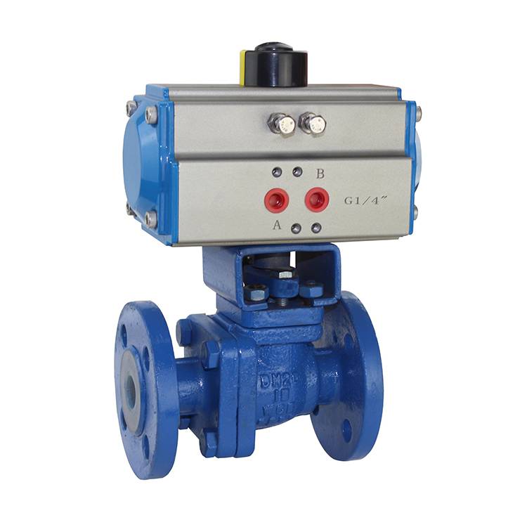 q641f46气动衬氟球阀衬四氟球阀沪工阀门股份供应