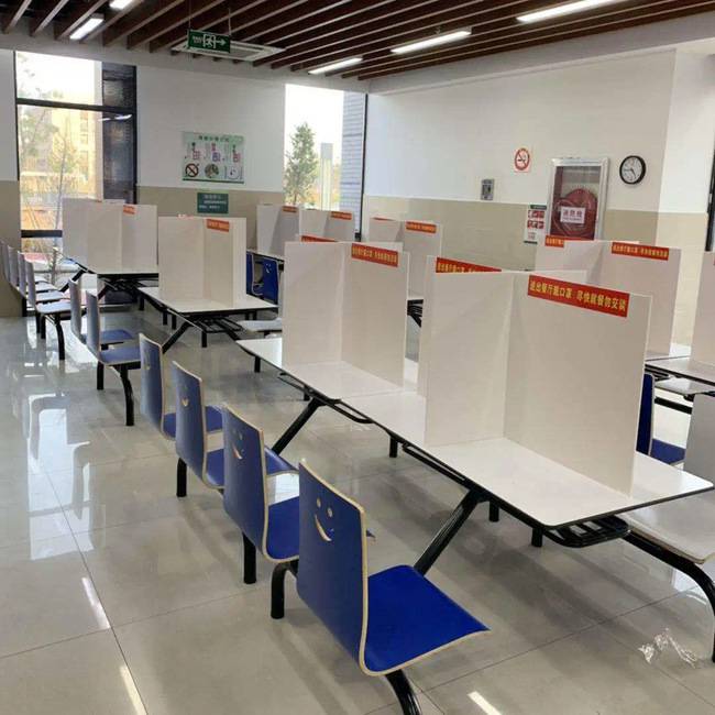 企业复工学校复学餐厅食堂餐桌隔离板