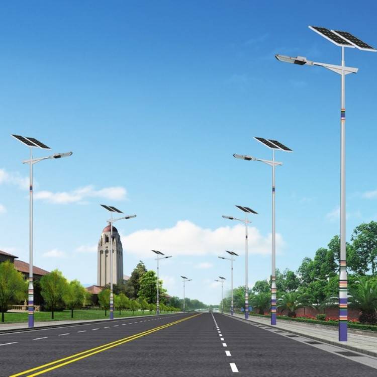 太阳能路灯一体化带灯杆46米3050瓦户外新农村广场项目