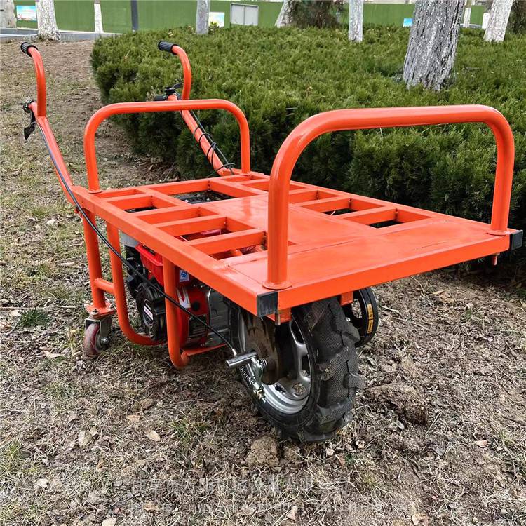 燃油汽油机鸡公车独轮车农用山地手推车汽油独轮劳力车搬运平板手推车