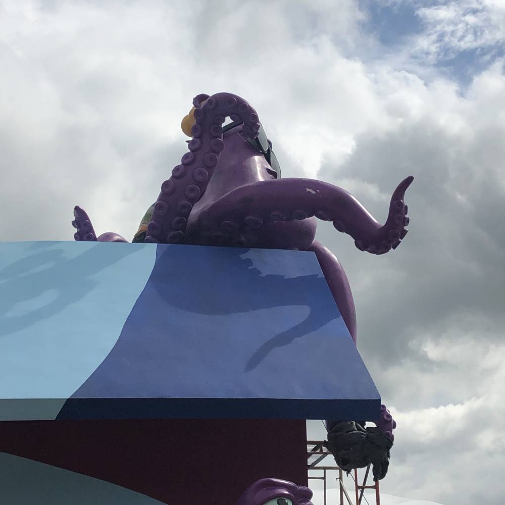 水上世界门头玻璃钢大型章鱼八爪鱼海洋动物模型玻璃钢雕塑挂件