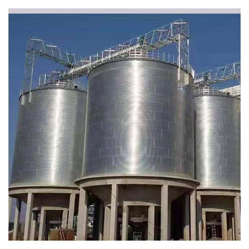 定制适合酒厂醋厂储粮用的钢板粮仓1000吨原粮圆筒仓造价