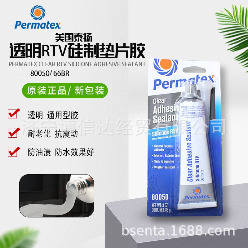 Permatex 80050 66B Clear Rtv Silicone Adhesive Sealant