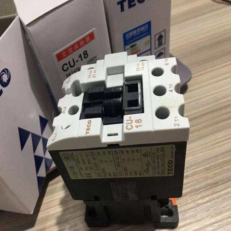 原装teco台安交流接触器cu16380v220v110v3相16a4a接触器