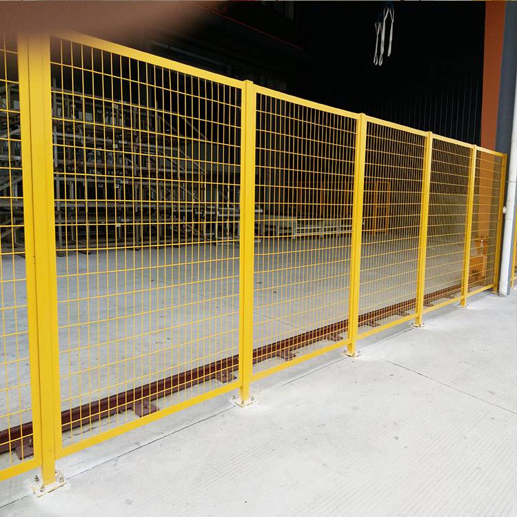 汕头黄色车间隔离网仓库分隔栏网费用标准机器人防护网
