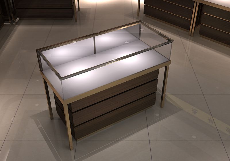 谷德柜台珠宝柜台轻奢饰品货架玻璃展示架g361200600950