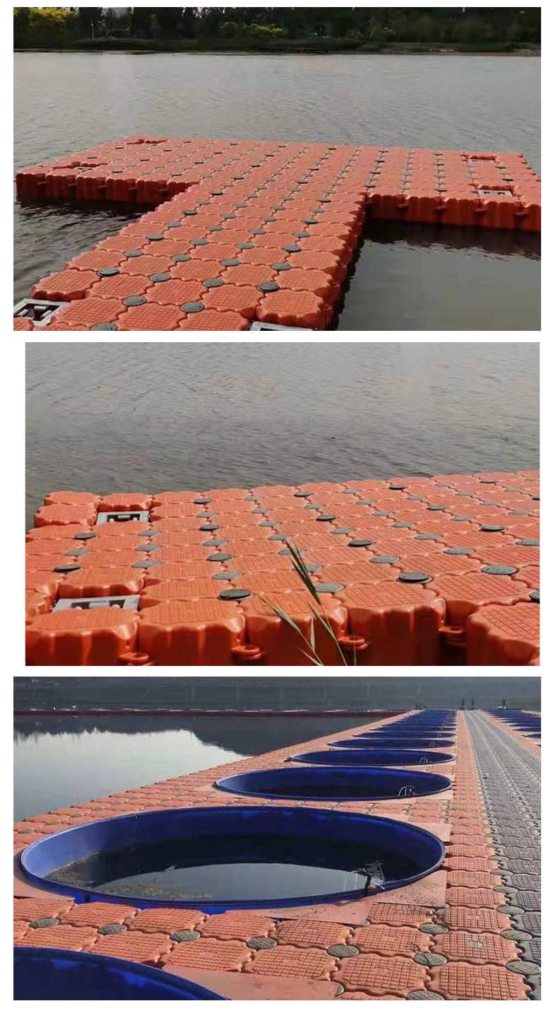 环海水上浮筒塑料浮筒摩托艇泊位浮箱养殖平台码头水上浮桥网箱