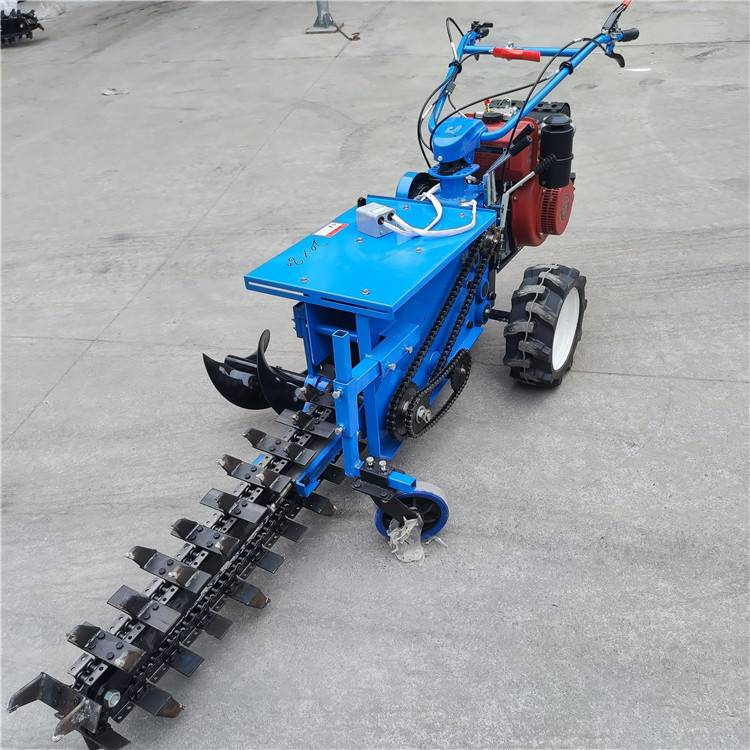 农田施肥开沟机自走式埋水管挖沟机电缆铺设开槽机90深