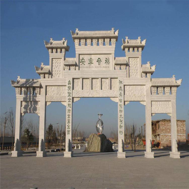 广东省汕头市石雕门楼测量制作安装一体化