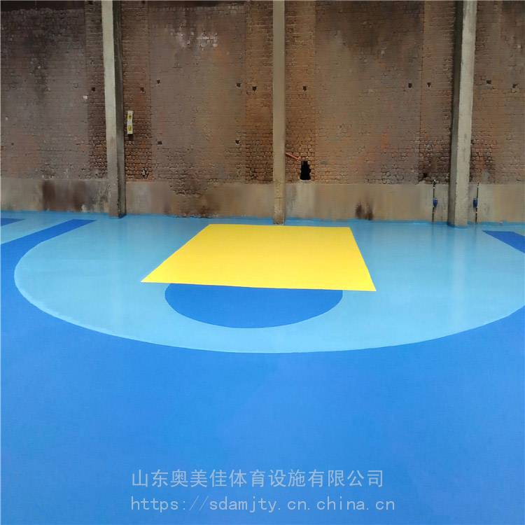 塑胶篮球场 羽毛球场地板胶 环保硅PU篮球场