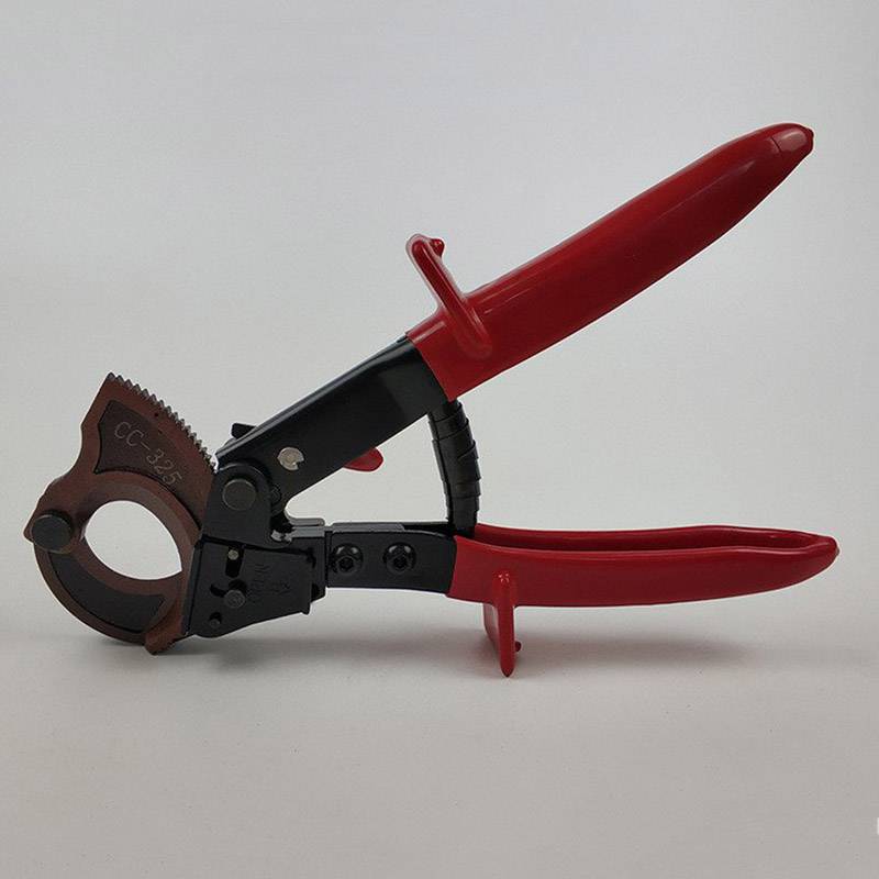 【棘轮电缆剪断钳日本cactus电缆切刀线缆断线剪手动式棘轮切刀cc-325