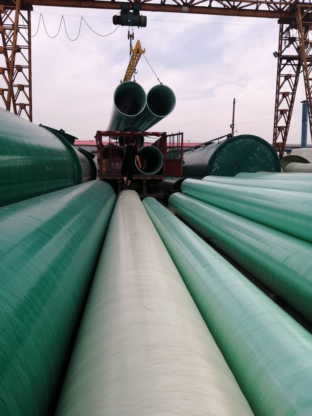 河北厂商玻璃钢排污管缠绕玻璃纤维夹砂管dn900