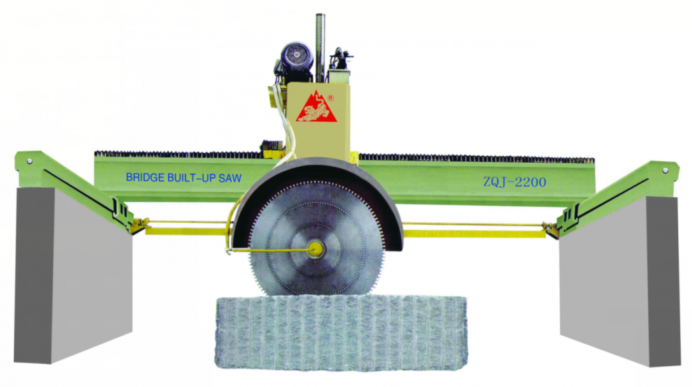 莱州三发zqj2200型石材花岗岩荒料桥式多片组合锯