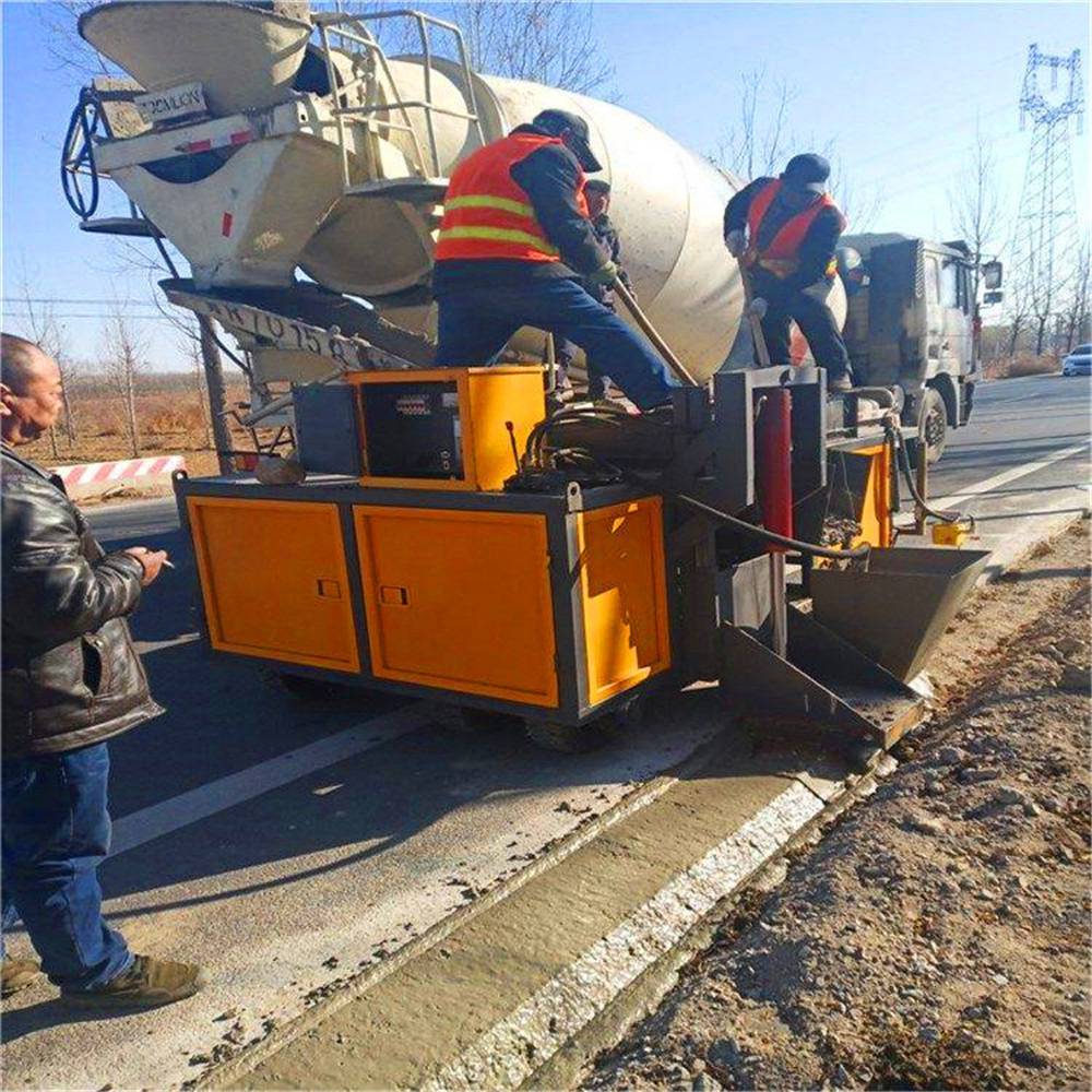 雲發路肩石攤鋪成形機馬路牙子一體機路沿石現澆滑模機