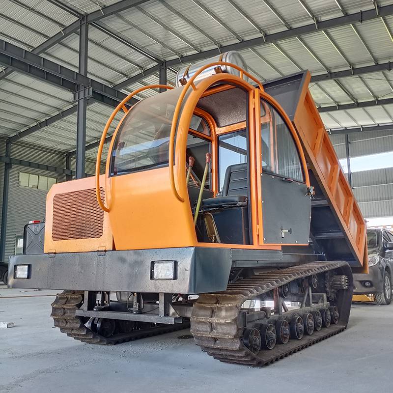 6吨履带运输车大吨位自卸水田四不像久恒后桥式链轨翻斗车