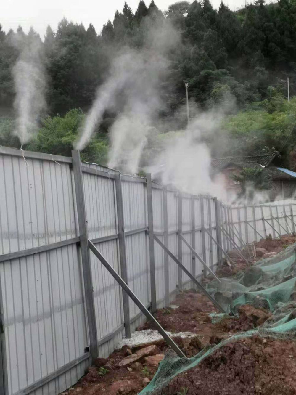 广西钦州车间围挡喷淋设备料场喷淋降尘