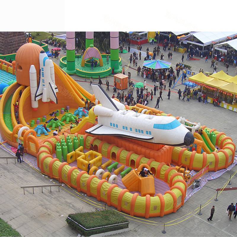室外风机主题充气城堡户外大型闯关城堡陆地障碍闯关