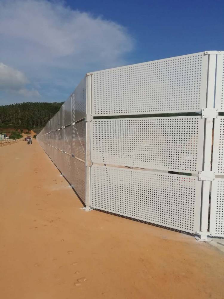 定制3米高抗风冲孔板道路扩建施工金属板围挡