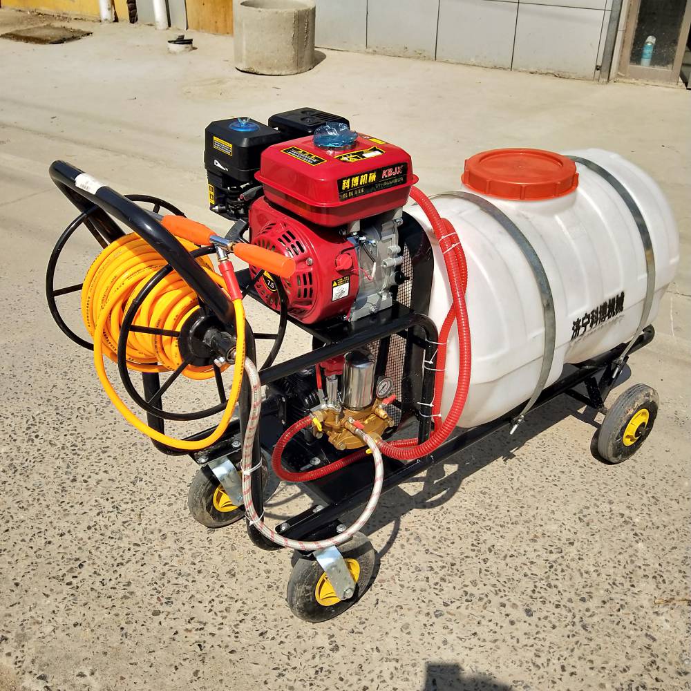 果园汽油打药机手推式喷雾器手推打药机200l容量喷药机图片